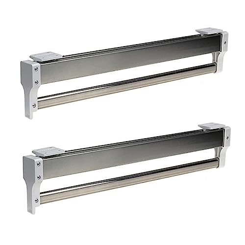 Tringle à vêtement avec 2 rails coulissants en acier robuste