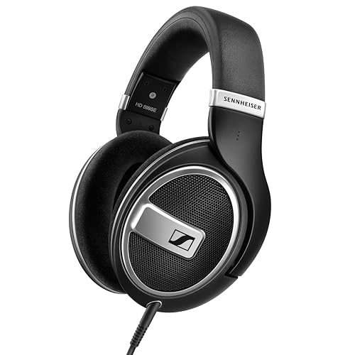 Sennheiser HD 599 SE Open-Back, Wired Over Ear Headphones, Premium Design, Natural Balanced Audio, Comfortable Fit for Music, Gaming, School, Work, Black