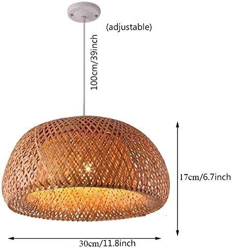 Lámpara de bambú contra ambientes fríos para iluminar comedor y salón 7