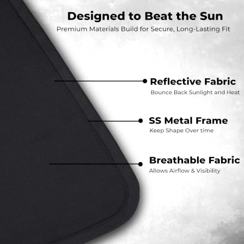 Image of Car Window Sun Shade for Mahindra Thar 2020-2026, Set of 4, Black Mesh Fabric