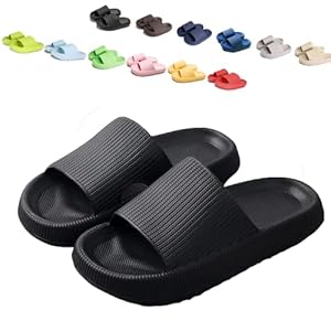 Qosneoun Pummy Original Damen Cozy Slides, Pummys Original Damen, Cozy Slides Original, Non Slip Super Comfy Cushion Slide