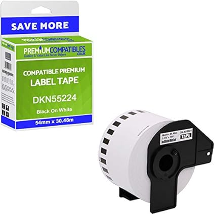 Rollos De Etiquetas Blancas Sin Adhesivo DOREE Para Brother QL - 54mm X 30m, Pack De 5