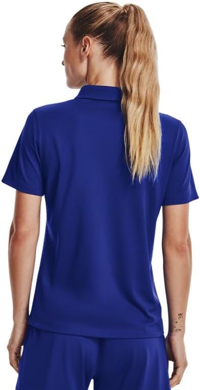Under Armour Women's Tech Team Polo Apparel - Sweat Wicking MDT Royal-White