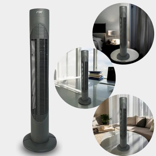 Ventilador de Torre Silencioso com 3 Níveis de Velocidade, Baixo Ruído, Design Moderno e Compacto -