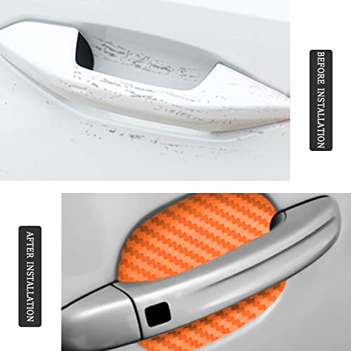 image for Blilo 4PCS Car Door Handle Protector Sticker, Universal Carbon Fiber A