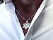 Heartland Mens Sterling Silver Star of David with Cross + USA Made + Choose Chain