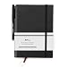 Leather Notebook, izBuy Classic Vintage Notebook Diary Medium Size for Men/women 240 Lined Beige Pages-Mediterranean Style 0.5mm Smooth Gel Pen Included,Black(58-25)