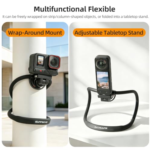 Soporte de cuello POV que elimina vibraciones para DJI Osmo 360 e Insta360 Ace 7