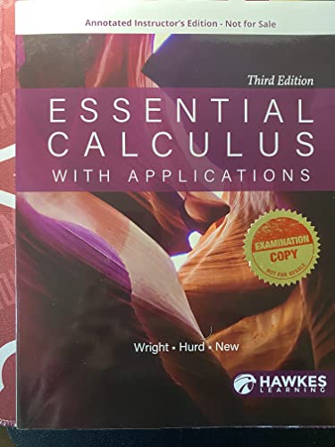 Essential Calculus with Applications 1642775495 Book Cover