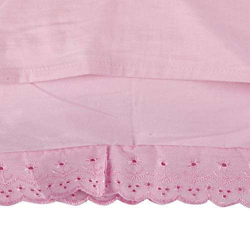 Image of VHC 100% Cotton Lace Pillow Cover /Case Set (Pack of 2)-Pink