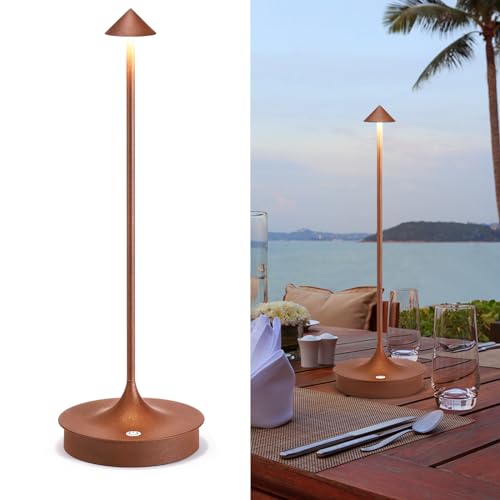 CASSTIA Tischlampe Kabellos,led dimmbar Akku weiß Tischleuchte IP54,Vintage Kleine Kabellose Tischlampen,Usb Aufladbar,FüR Schlafzimmer,Bar,Wohnzimmer,Esstisch,Hotel Camping,nachttischlampe ohne kabel