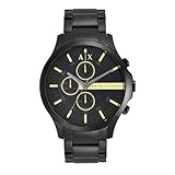 Armani Exchange Watch For Men, Chronograph Movement and 46mm Case Size with Stainless steel, Leather or Silicone strap