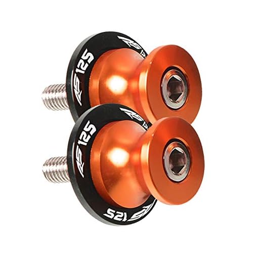 8mm för Aprilia RS125 RS 125 2006-2010 2007 2008 2009 Motorcykelställskruvar Motorcykel Swingarm Spools Slider Stand Screws (Color : 8MM Orange)