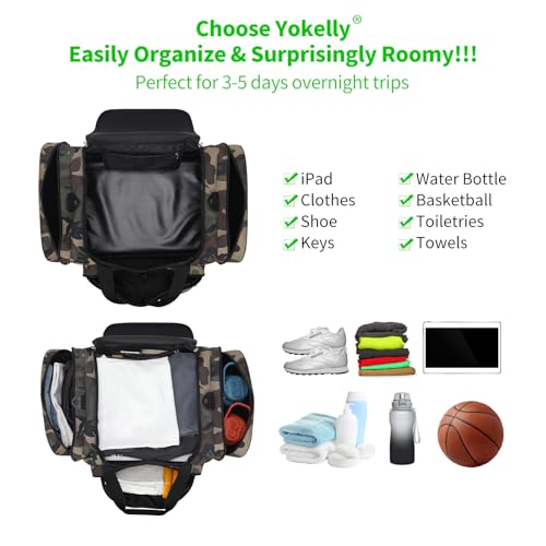 Image of 20 inch Sports Duffel Bag - for Travel Gym - Camo