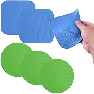 Prasacco 6 Pcs Jar Opener for Weak Hands, Rubber Jar Opener Gripper Pads Reusable Silicone Heat Insulation Pads Kitchen Coasters