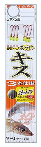 Amazon | がまかつ(Gamakatsu) 投釣仕掛 ショットキス 赤 3本