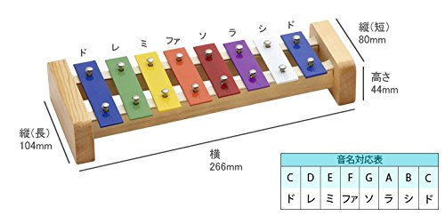 Amazon | EMUL MTGL-8C カラフル鉄琴 8音（半音なし