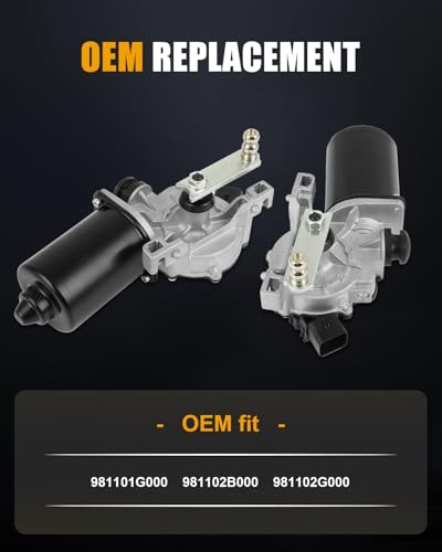 Image of ROADFAR Front Windshield Wiper Motor Compatible For Dodge For Attitude | Fit For Hyundai For Genesis Coupe 2011-2016|For Kia For Optima 2007-2010|OEM:981101G000|981102B000|5 Pins