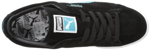 Image of PUMA Suede Classic Leather Formstrip Sneaker,Black /Bluebird,10 D(M) US