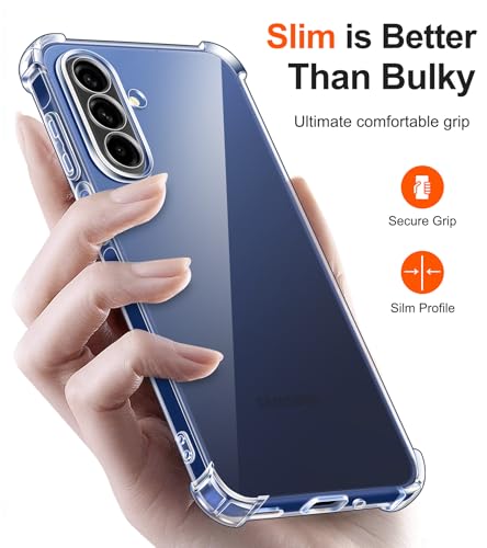 Image of Lustree Back Cover Transparent Case Compatible with Samsung Galaxy A17 | Clear + TPU Case with 4 Corner Air Cushion Protection & Camera Protection | Slim& Stylus Cover