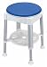 Produktbild Duschhocker Duschstuhl Hocker mit gepolstertem Drehsitz weiß/blau