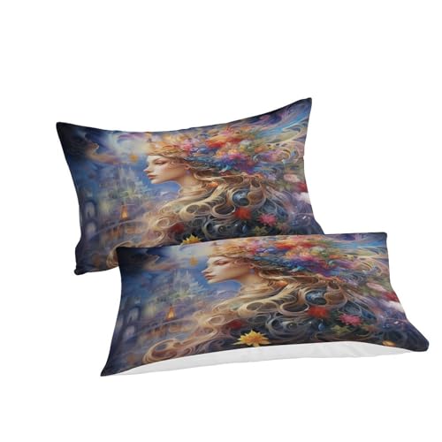 Housse de couette papillon microfibre fermeture à glissière