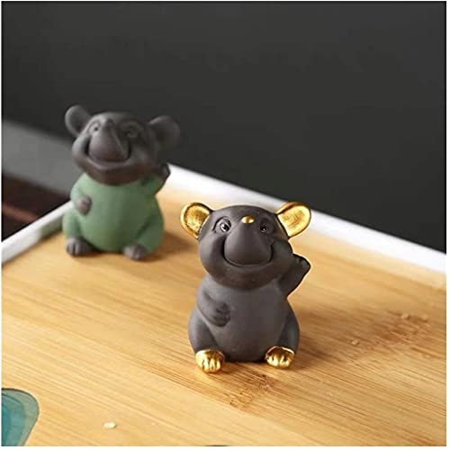 Statue de souris en sable violet RLKHXBS tea pet pour table basse - 5