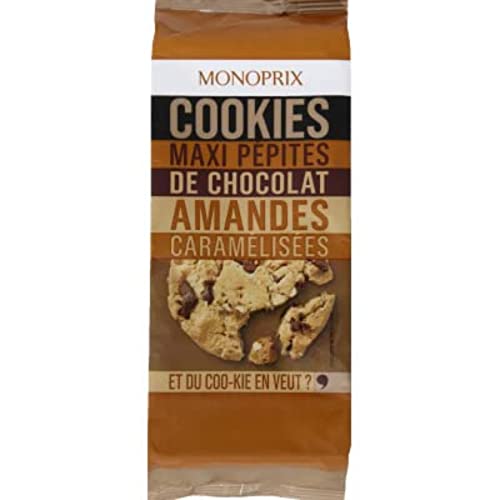 Monoprix Cookies maxi pépites de chocolat amandes caramélisées - Le
