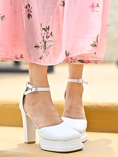 Image of Shoetopia girls Gift White Heeled Sandal - 3 UK (Girls-Gift-White)-EU36