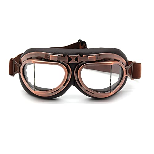 Kucehiup Copper Frame Clear Lenses Goggle