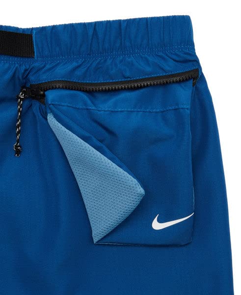 Nike Swim Men's Belted Packable 9 Inch Volley Shorts Dk Marina Blue Medium/Dk Marina Blue4