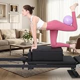 Pilates Reformer Sitting Box,Reformer Box for Home & Studio Use, Portable Pilates Reformer Accessory for Step Training, Seated Workouts & Core Strengthening