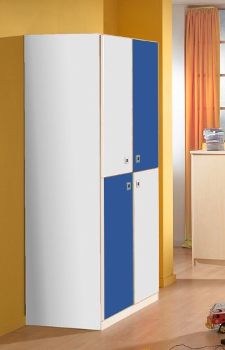 Wimex Jugendzimmer Daylight 5-tlg | In Weiss und Marineblau | Bestehend aus Jugendbett Nachttisch Kleiderschrank - 4250796668601 Wimex Jugendzimmer Daylight 5-tlg | In Weiss und Marineblau | Bestehend aus Jugendbett Nachttisch Kleiderschrank