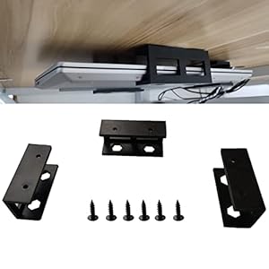 PIAOLGYI 3 Pcs Plastic Under Desk Laptop Holder Mount with Screw,Under Desk Laptop Mount Bracket,Add On Under Table Laptop/Keyboard Storage（3 Pcs）