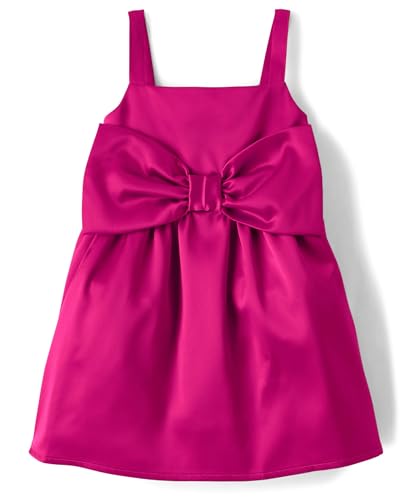 The Children's Place,Baby-Girls,and Toddler Sleeveless Dressy Dresses,Wild Fuschia Bow,9 Months,12 Months