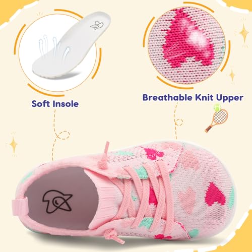 Image of LeIsfIt Toddler Shoes Girls Boys Wide Shoes Kids Zero Drop Minimalist Sneakers Barefoot Slip on Tennis Sneakers