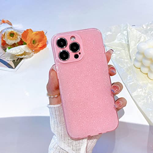 Coque iPhone 12 Pro rose paillettes contre chutes et rayures