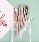 PINCELES DE MAQUILLAJE SINTÉTICO PREMIUM - Hecho con fibras sintéticas suaves y densas para proporcionar un acabado de alta definición con base líquida, en polvo o crema sin ninguna absorción de producto y sin desprendimiento