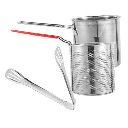 DECHOUS Commercial Fryer Baskets Deep Fryers Frying Pan Stainless Steel for Home Use