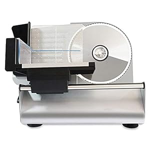200W Kinderslotbeveiliging Voedsel Snijmachine, Elektrische Vleessnijmachines Met Verstelbare Dikte Dial En Antislipvoeten Voor Cheese Bread Fruit