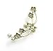 Classic Retro Flower Ear Clip Ear Stud Earring Gothic Earring Puck Rock Earring 1 Piece Antique Brass Color