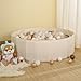 Ball Pit for Toddlers Babies Dogs Cats Iinfant Children, Foldable Ball Pits Play Tent, Crawl Playpen Ball Pool with Storage Bag, Surprise for Boys Girls Festival (Balls Not Included), Beige