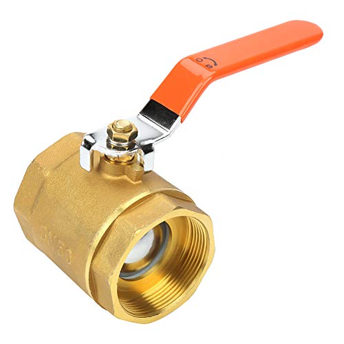 Brass Ball Valve 2 Inch DN50 1.6MPa Female Thread Shut Off Valve with Lever Handle for Water Oil Gas (Pack of 1) by Walfront - Used condition - US$19.82