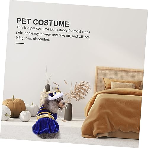 Disfraz creativo para perro Halloween oscuro azul miniatura 5