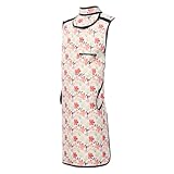 White X-ray Radiation Lead Apron with Thyroid Shield Collar, Adjustable Radiation Protection Apron Set 0.35mmpb(Large)