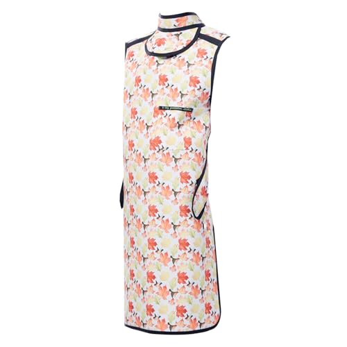 White X-ray Radiation Lead Apron with Thyroid Shield Collar, Adjustable Radiation Protection Apron Set 0.35mmpb(Large)