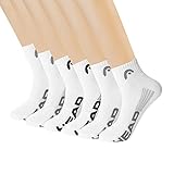 Head Men's Half Cushion Quarter Socks, White, One Size