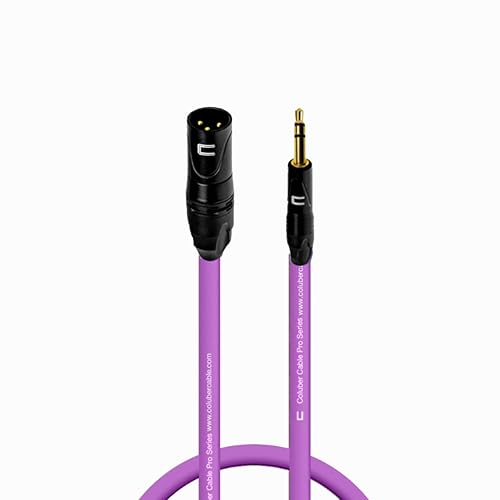 Miniatura 34 de Cable XLR equilibrado macho a TRS de 0.138 in - 75 pies negro - conector de micrófono profesional de 3 pines para altavoces alimentados, interfaz