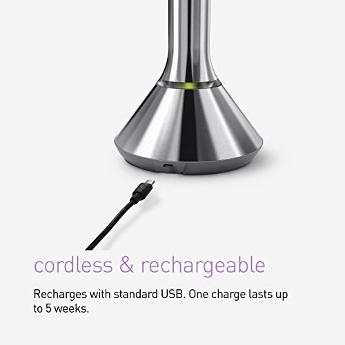 Simplehuman,Tabletop Mount 8" Round Sensor Makeup Mirror With Touch-Control Dual Light Settings, 5X Magnification, Rechargeable And Cordless, Pink Stainless Steel #TOP7