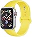 Produktbild Silikonarmband Für Apple Watch Band 44mm 40mm 38mm 42mm Armband Armband Armband   Serie 6 5 4 3 SE Band-Gelb, 38 oder 40 mm ML
